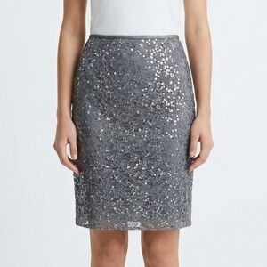 Vintage Alex Marie Gray Satin Sequin Fairy Skirt Coquette Party 8